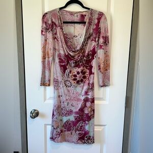 Roberto Cavalli Class T-shirt Dress Y2K 2000’s USA Size 12 Club Wear Sexy